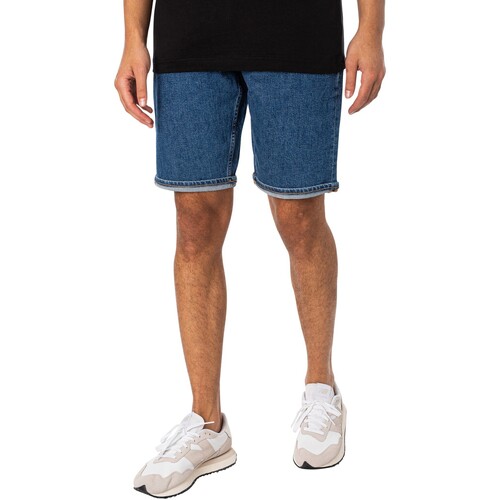 Textiel Heren Korte broeken / Bermuda's Calvin Klein Jeans Normale denimshorts Blauw