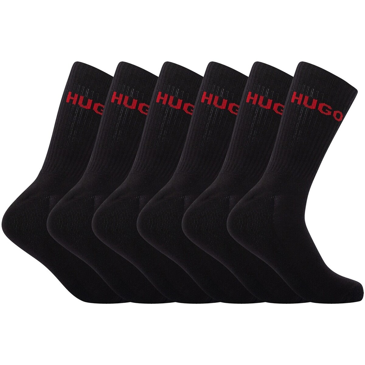 Accessoires Heren Sokken BOSS Set van 6 katoenen sokken Zwart