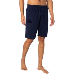 Textiel Heren Pyjama's / nachthemden Lacoste Lounge-short van joggingstof met logo Blauw