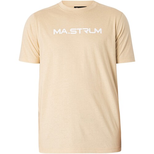 Textiel Heren T-shirts korte mouwen Ma.strum T-shirt met borstprint Beige