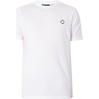 Textiel Heren T-shirts korte mouwen Ma.strum Oversized T-shirt met logoprint op de rug Wit
