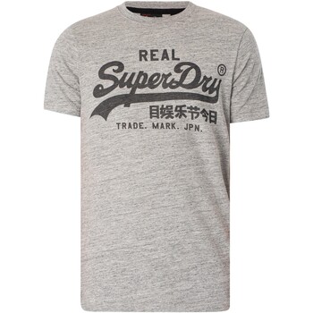 Textiel Heren T-shirts korte mouwen Superdry Vintage logo T-shirt Grijs