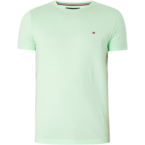 Textiel Heren T-shirts korte mouwen Tommy Hilfiger Stretch extra smal T-shirt Groen