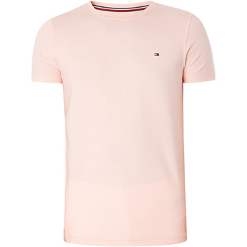 Textiel Heren T-shirts korte mouwen Tommy Hilfiger Stretch extra smal T-shirt Roze