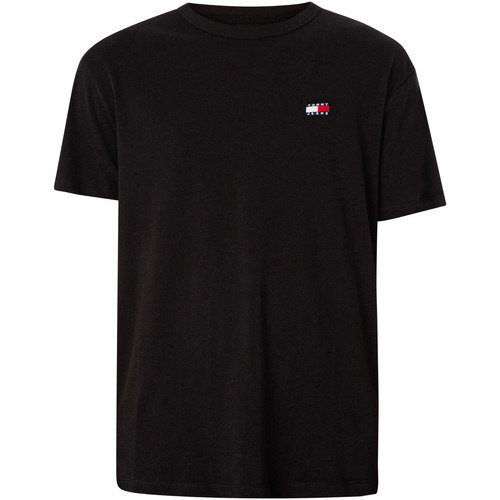 Textiel Heren T-shirts korte mouwen Tommy Jeans Normaal badge-T-shirt Zwart