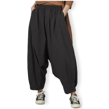 Textiel Dames Broeken / Pantalons Wendy Trendy Trousers 230065 - Black Zwart