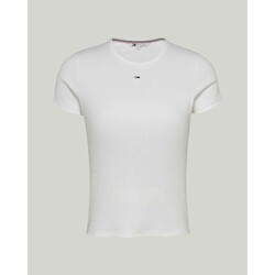 Textiel Dames T-shirts & Polo’s Tommy Hilfiger DW0DW17383 Wit
