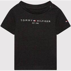 Textiel Kinderen T-shirts korte mouwen Tommy Hilfiger KN0KN01487 Zwart