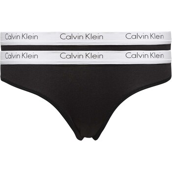 Calvin Klein Jeans 2P Thong Zwart