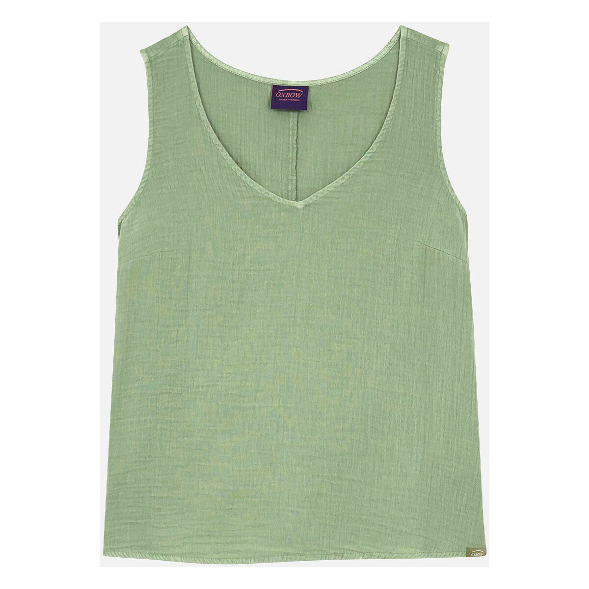 Textiel Dames T-shirts korte mouwen Oxbow Gewassen katoenen tanktop CALLUMA Groen