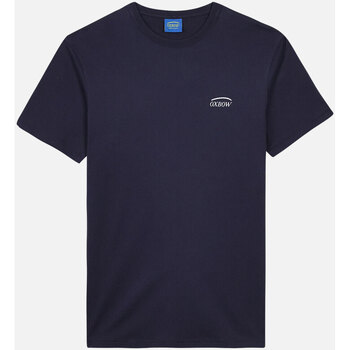 Textiel Heren T-shirts korte mouwen Oxbow Grafisch T-shirt met korte mouwen TOREA Blauw