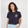 Textiel Dames T-shirts korte mouwen Oxbow T-shirt van biologisch katoen met print TOBAB Blauw