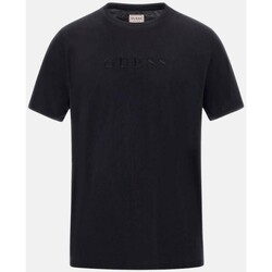 Textiel Heren T-shirts korte mouwen Guess M2BP47 K7HD0 Zwart