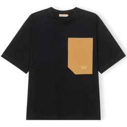 Textiel Heren T-shirts & Polo’s Revolution T-Shirt Oversize 1361 - Black Geel