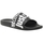 Schoenen Heren Leren slippers Roberto Cavalli 76QA3SZ1 Zwart
