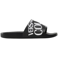 Schoenen Dames Leren slippers Versace 76VA3SQ1 Zwart
