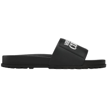 Schoenen Dames Leren slippers Versace 76VA3SQ2 Zwart