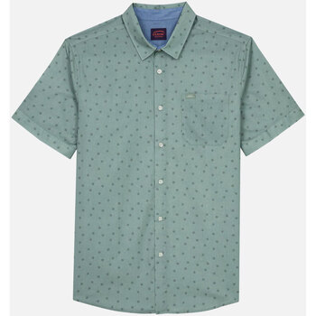 Oxbow Overhemd Lange Mouw Overhemd met korte mouwen in microprint CHAKI