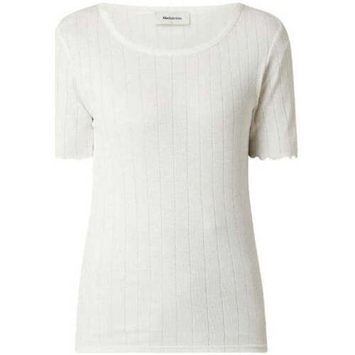 Textiel Dames T-shirts korte mouwen Modström Basic wit t-shirt Issy Wit
