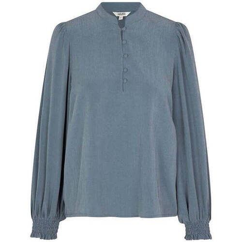Textiel Dames Tops / Blousjes Mbym Blauwe blouse Edeline Wit