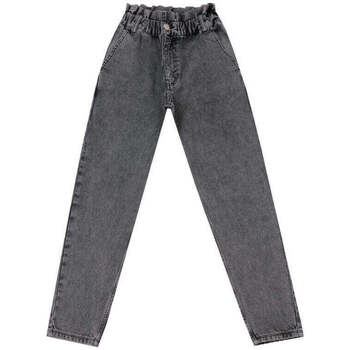 Textiel Dames Broeken / Pantalons Grace & Mila Donkergrijze paperbag jeans 2000 Grijs