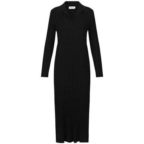 Textiel Dames Jurken Modström Gebreide zwarte jurk met split Avery Zwart