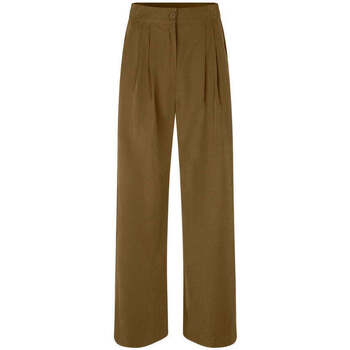 Textiel Dames Broeken / Pantalons Modström Groen bruine pantalon Fanya Groen