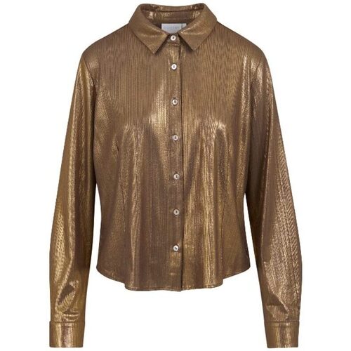 Textiel Dames Tops / Blousjes Coster Copenhagen Metallic gouden blouse Goud