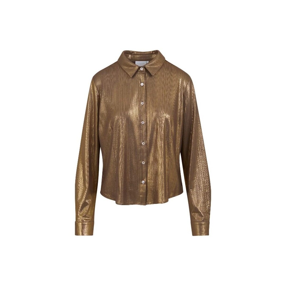 Textiel Dames Tops / Blousjes Coster Copenhagen Metallic gouden blouse Goud