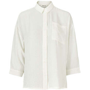 Textiel Dames Tops / Blousjes Modström Off white blouse Alexis Wit