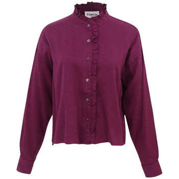 Textiel Dames Tops / Blousjes Frnch Paarse blouse met ruches Cabanac Violet