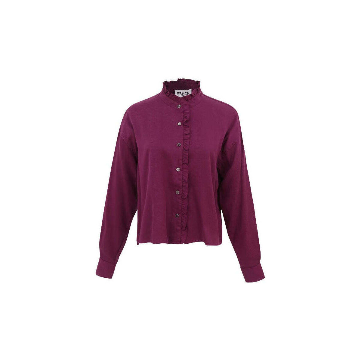 Textiel Dames Tops / Blousjes Frnch Paarse blouse met ruches Cabanac Violet