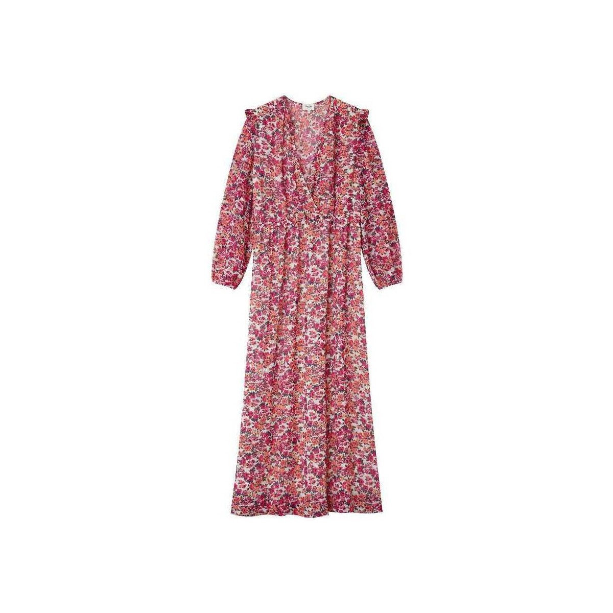 Textiel Dames Jurken Grace & Mila Rode bloemenprint maxi-jurk Geraldine Rood