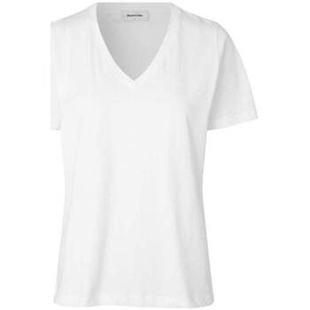 Textiel Dames T-shirts korte mouwen Modström Wit basic V-hals T-shirt Cadak Wit