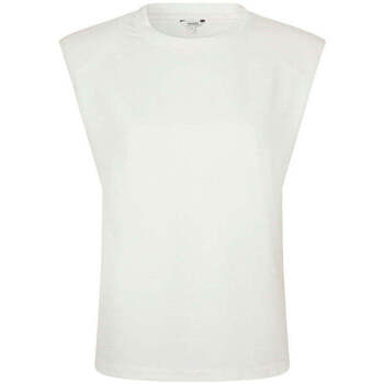 MbyM T-shirt Korte Mouw Witte mouwloze top met schoudervullingen Monterio