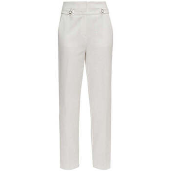 Textiel Dames Broeken / Pantalons Comma Witte relaxed fit pantalon Wit