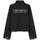 Textiel Dames Tops / Blousjes Mbym Zwarte blouse met kanten details Marigold Zwart