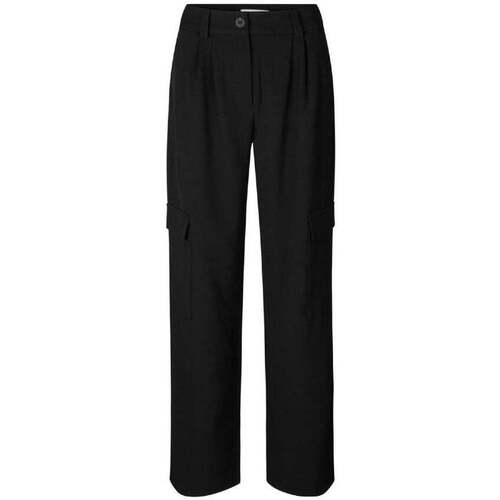Textiel Dames Broeken / Pantalons Modström Zwarte pantalon Anker pocket pants Zwart