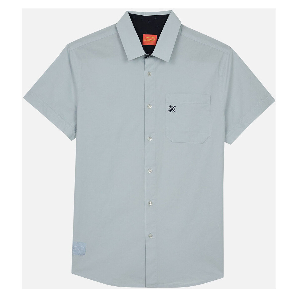 Textiel Heren Overhemden lange mouwen Oxbow Chambray-shirt met korte mouwen CLAMI Blauw