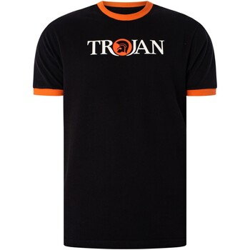 Textiel Heren T-shirts korte mouwen Trojan Grafische T-shirt Zwart