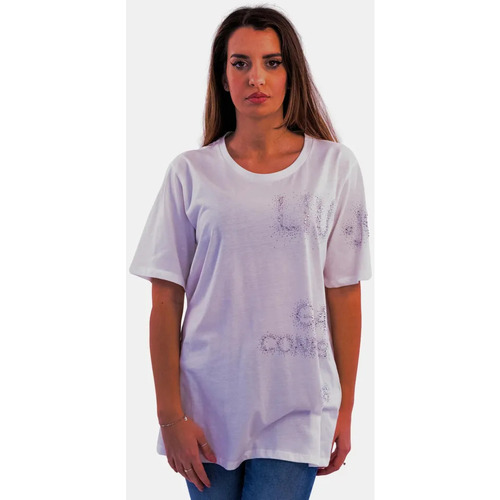 Textiel Dames T-shirts & Polo’s Liu Jo TA4138-JS923 Ivoor