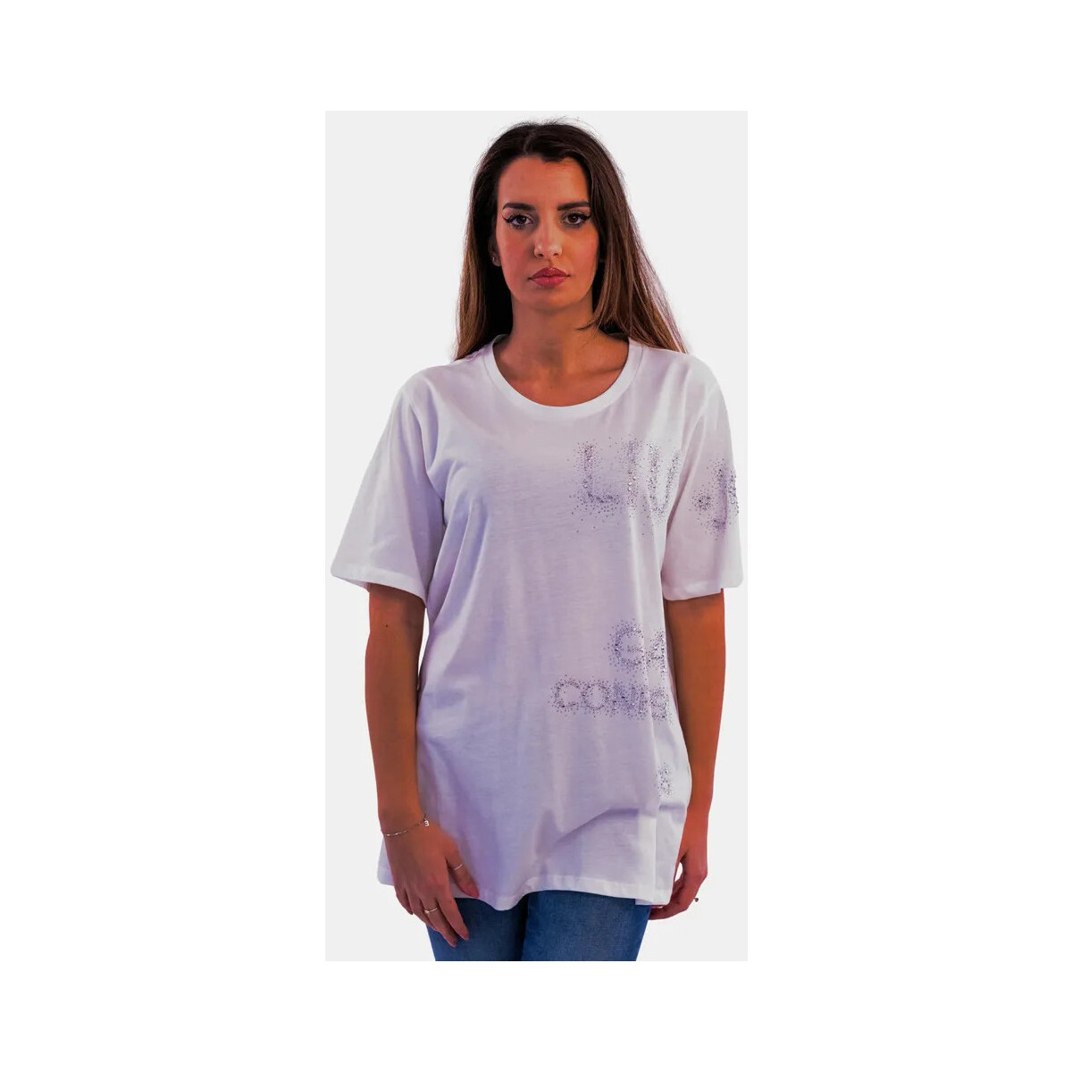 Textiel Dames T-shirts & Polo’s Liu Jo TA4138-JS923 Zwart