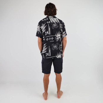 Oxbow Shirt met korte mouwen en Pororoca-print CLOOSE Zwart