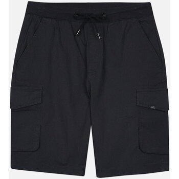 Textiel Heren Korte broeken / Bermuda's Oxbow Cargoshort met elastische tailleband OTIKO Zwart