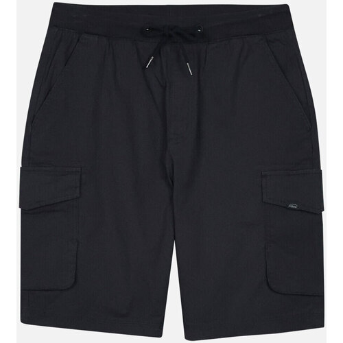 Textiel Heren Korte broeken / Bermuda's Oxbow Cargoshort met elastische tailleband OTIKO Zwart