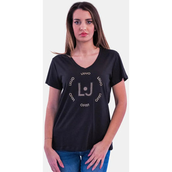 Textiel Dames T-shirts & Polo’s Liu Jo TA4137-J6040 Zwart