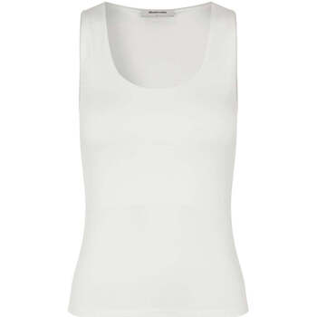 Textiel Dames T-shirts korte mouwen Modström Witte basic duurzame top Hima Wit