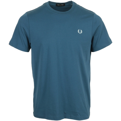 Textiel Heren T-shirts korte mouwen Fred Perry Crew Neck T-Shirt Blauw