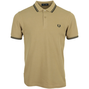 Textiel Heren T-shirts & Polo’s Fred Perry Twin Tipped Shirt Bruin