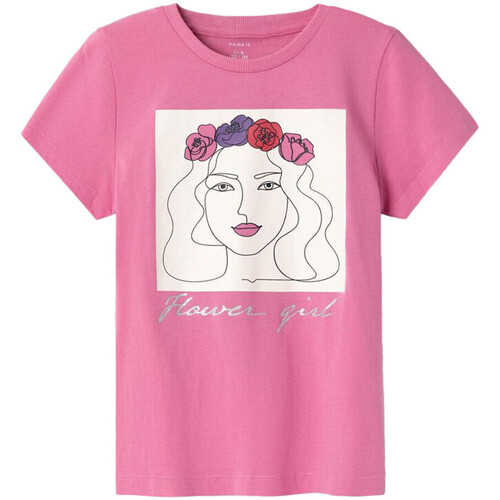Textiel Meisjes T-shirts & Polo’s Name it  Roze